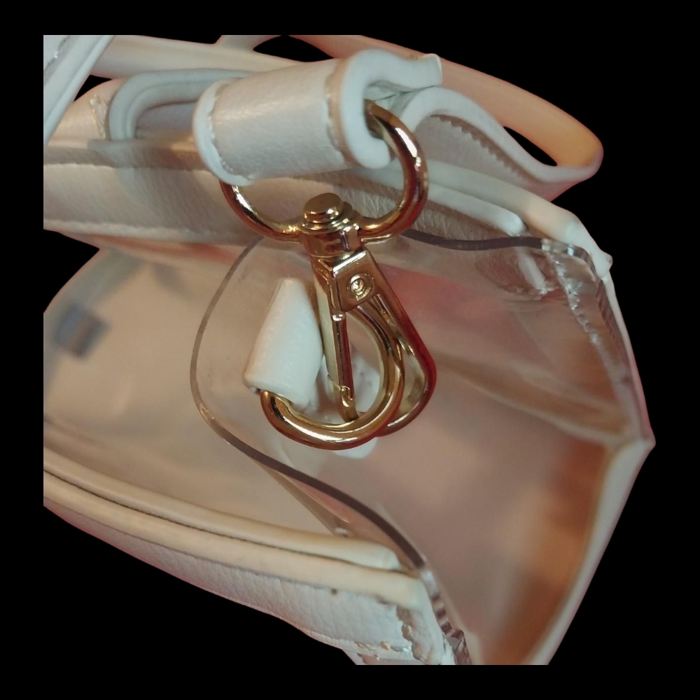 Source Unknown White Clear Tote with Buckle Detail - Picture 12 of 13